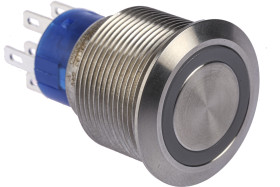 Nasadka przełącznika Chwilowy DPDT średnica wycięcia 22.2mm, montaż panelowy RS PRO