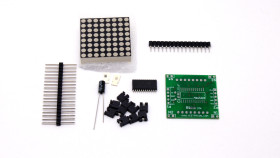 Matryca LED 8x8 ze sterownikiem na MAX7219 SPI, zestaw do lutowania