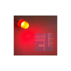 DIODA LED 10mm CZERWONA RED 300mcd 60st. DYFUZYJNA MATOWA