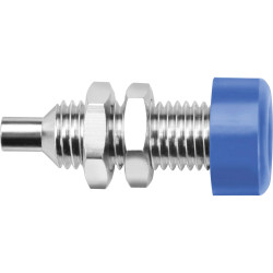 Sch&#xFC;tzinger BU 403 Ni/BL Socket Blue 1pc Solder Connection Mounted