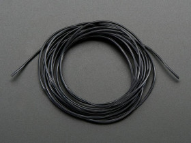 Adafruit Silicone Cover Stranded-Core Wire - 2m 30AWG Black