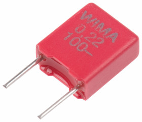 Kondensator foliowy 220nF 63 V ac, 100 V dc WIMA Poliester rozstaw: 5mm THT ±10