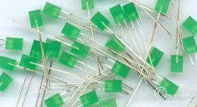 5x5mm ZIELONA MATOWA KWADRATOWA DIODA LED (100 SZT.) (LED55GDN)