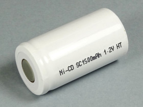 Akumulator SubC Ni-Cd 1.2V 1500mAh 22x43mm