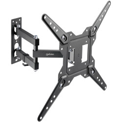 Manhattan 462624 Corner TV wall mount for 23&quot;-50&quot; Curved TVs Tiltable Swivel