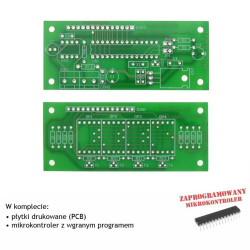 Moduł terminala z wyświetlaczem LED, PCB i mikroprocesor do projektu AVT537