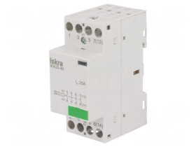 Stycznik 4-biegunowy instalacyjny 25A 230VAC NO x4 IKA 30.046.007