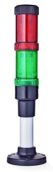 Wieża sygnalizacyjna AUER Signal 2 -elementowy akustyczny Bez komponentu sygnalizatora dźwiękowego LED Czerwony/zielony
