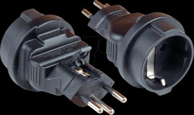 PA-6002S Power adapter, CH plug, type J, F, black