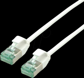 21453361 Patchkabel Cat.6a (Class EA) U/FTP, Slim, weiß, 0.3 m