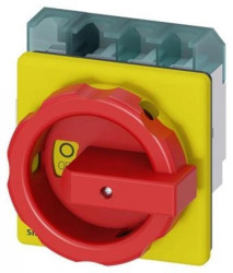 Rozłącznik główny/awaryjny 3P+N 63A 22kW AC23A 400V montaż tablicowy pokrętło żółto-czerwone 4 otwory 3LD2504-1TL53