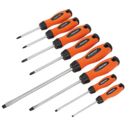 Sealey HV003 Screwdriver Set 8pc Hi-Vis Orange