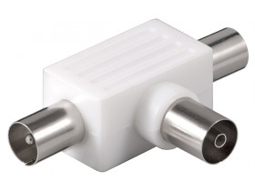 Adapter T koncentryczny: podwójna wtyczka koncentryczna...