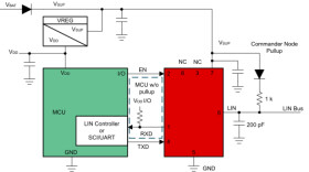 Local interconnect network (LIN) transceiver with dominant state timeout