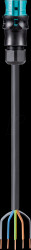 96.452.3003.6 Cable RST Classic 20i5, socket &gt; free ends turquoise blue