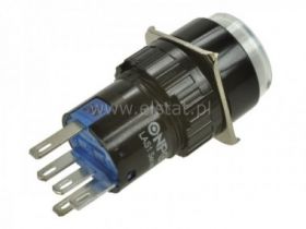 Przełącznik stabilny 16mm; LED 24V; biały; LAS1