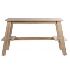 Biurko komputerowe, Beżowy, Drewno, 745mm