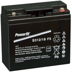 Lead-battery, 12 V, 18 Ah, 182 x 77 x 168 mm, screw connection, 8527601855