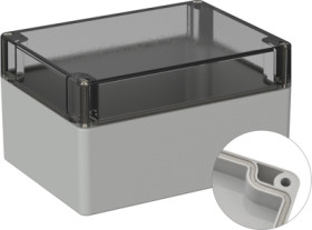 PC enclosure, (L x W x H) 160 x 120 x 90 mm, light gray (RAL 7035), IP66, 5U230810