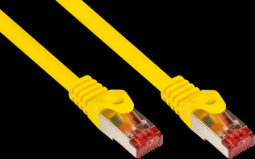 8060-075Y Patch cable Cat.6, S/FTP PiMF, 250 MHz, yellow, 7.5m
