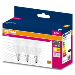 3PAK Żarówka LED E14 P45 7W = 60W 806lm 2700K Ciepła 200 OSRAM VALUE