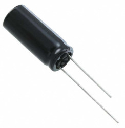 Kondensator 390μF 50V dc Radialny, Otwór przelotowy Panasonic roztaw: 5mm 10 (Dia.) x 25mm