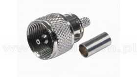 Złącze męskie UHF zaciskane na przewód: (RG58)