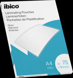 627316 Laminating pouches, A4, 2x75Mic, glossy, pack of 100