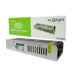 Zasilacz 12V/12,5A 150W modułowy slim IP20 / EcoLight EC79604