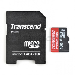 Karta pamięci Transcend Premium 400x microSD 16GB 60MB/s UHS-I klasa 10 z adapterem