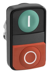 Przycisk ziel. kryty/czerw. wyst. dwuklawiszowy O22 z ozn. ZB4BL73417