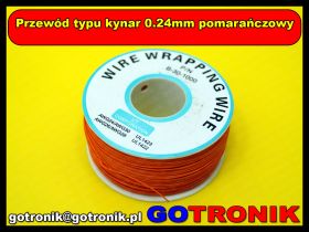 Przewód typu kynar 0.24mm pomarańczowy 1m