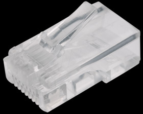 RJ45 modular plug for round cables, 8/8