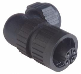 CA 3 W LD gniazdo kątowe na kabel, styki 3+PE, przyłącze przykręcane, gwint Rd24x1/8, dławik M22x2/SW27, Hirschmann, 934129100,