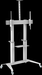 PDS-0013C TV cart for 70" - 120", shelf, white