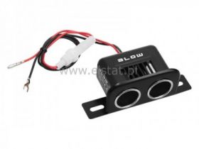 Gniazdo zapalniczki 2x CS-22 z kablami 12/24V