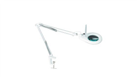 Lampa Z Lupą Przykręcana Do Blatu Stołu Lupa Szklana 127Mm Powiększenie 5D...