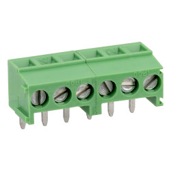 CamdenBoss CTB0355/6 6 Way 10A Interlocking 90&#xB0; Terminal Block 3.5mm Pitch