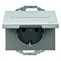 K.5 Gniazdo SCHUKO z pokrywą i polem opisowym 47487103