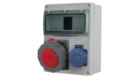 Rozdzielnica R-240 8M - Gniazda 16A 5P, 230V Ip65 /8 Modułów/