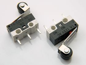 Łącznik mini MSW-23/KW10R-L10mm z dźwignią 10mm i rolką;1A;125VAC