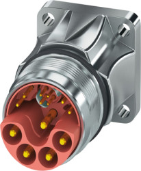 Surface-mounting plug, M23, 14 pole, crimp connection, standard/SPEEDCON locking system, straight, 1568970