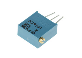 Potencjometr dostrojczy 10kΩ THT 0.5W 25 -zwoje Regulacja boczna 2 mm