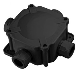 Puszka instalacyjna hermetyczna PG21 5x6mm2 IP67 czarna odporna na UV A.0036C