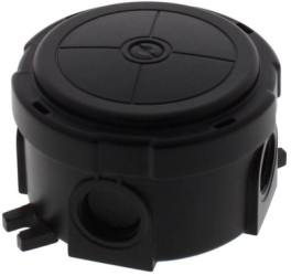 Cable junction box, no. of entries: 2, 2.5 mm², black, IP66/IP67, 10110630