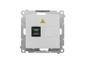 SIMON 55 Gniazdo światłowodowe / optyczne pojedyncze SC/APC aluminium mat TGS1.01/143 KONTAKT SIMON