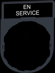 ZBY2111 Legend holder 30x40 mm, for Ø 22-mm devices, with EN SERVICE sig