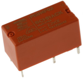 Przekaźnik mocy 2.2V dc SPDT TE Connectivity 220mW, montaż PCB 22 Ω Otwór przezierny