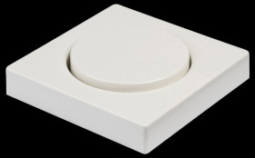 MEG5250-0319 Central plate with rotary knob - System M, polar white, glossy