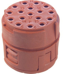 Contact insert, 17 pole, crimp connection, straight, 44420133